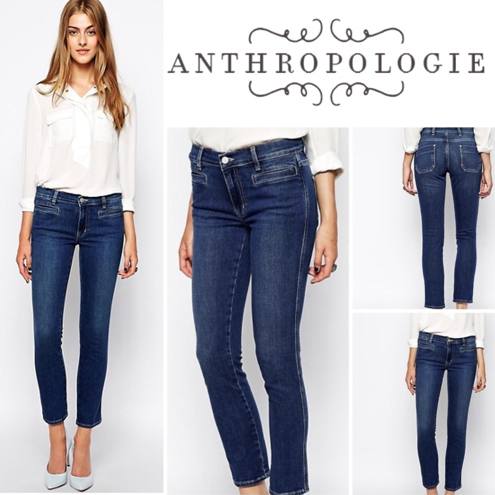 MiH Jeans The Paris Mid Rise Cropped Slim Leg Jean
